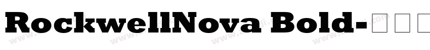 RockwellNova Bold字体转换